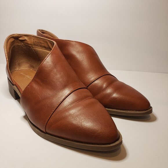 Universal Thread Shoes - Universal Thread Womens Wenda Side Cut Out Ankle Booties, Cognac sz 8